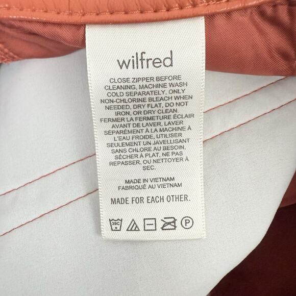 Aritzia Wilfred Melina Vegan Faux Leather Pants Size 10 Orange Straight Leg Fall - Picture 10 of 15